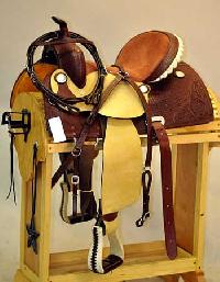 leather western saddle