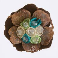 Faceted Crystal Floral Decor Accent Brooch