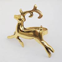 Golden Reindeer Napkin Ring