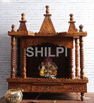 Shilpi Brown Sheesham Wood Exquisite Temple