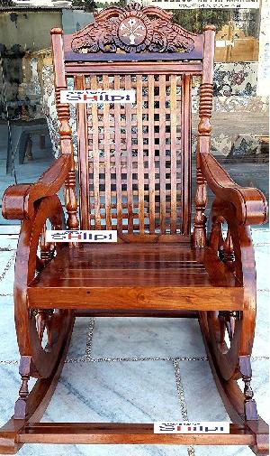 Shilpi Hand Carved Rocking Chair