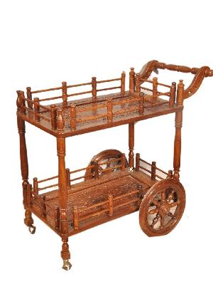 Shilpi Wooden Service Trolley