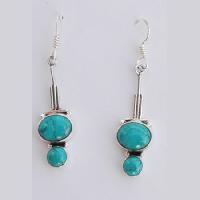 Turquoise Cab Ear Ring-EERC-005