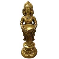 Aakrati - Handmade Lord Laxmi Statue with diya Deep Lashmi