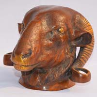 Animal head with red antique finish for Wall decor