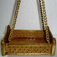 Brass Jhula/swing for God Idols Temple Decoration