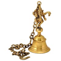 Brass  made antique finishTemple Bell of Dancing Ganesha