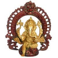 Religious Lord Ganesha Statue Made in Brass Metal