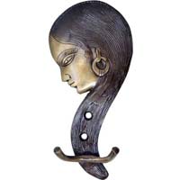 Hanger with lady face made in metal brass with bronze finish