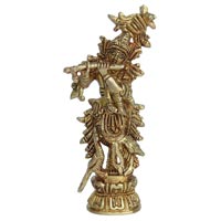 Krishna Brass Metal Religious Statue