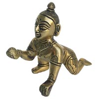 Laddo Gopal India Hindu ldol metal brass Statue