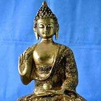 Lord Gautam Buddha Abhay Mudra Brass Statue