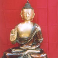 Meditating Lord Gautam Buddha Devotional Brass Statue