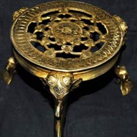 Metal Handicraft Ritual Home Temple Brass Stool