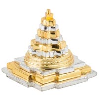 Silver And Golden Finish Pyramid made in brass