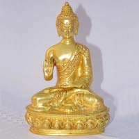 Sitting Buddha Statue A Indian Handmade Metal Handicrafts