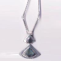 Silver Cabochon Neckalce N-4