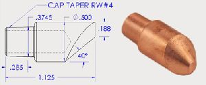 Offset Type Male Cap Electrodes