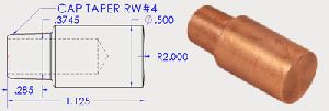 Pointed Type Male Cap Electrodes