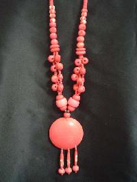 Beaded Necklaces with pink beads