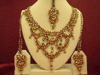 CNK - 140B Gold Plated Indian Jewellery Necklace Set