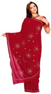 Ladies Red Designer Saree