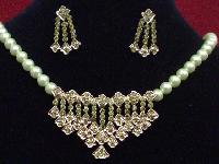 Green Pearl Necklace Cnp - 111aa