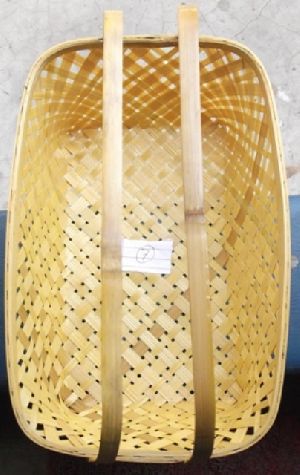 Natural Bamboo Made Fruits Basket with Handel