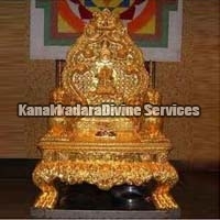 24 Karat Gold Plated Simhasanam Statue