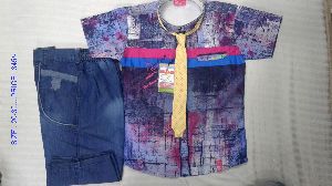 COOL PRINT HALF BOYS SUIT