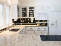 white granite counter
