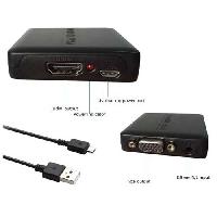 JV07 SD  VGA MALE TO HDMI FEMALE ADAPTER WITH SOUND SUPPORT UP TO 5 MT