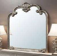 fancy silver mirror
