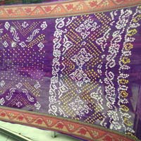 Purple Bandhani Sarees