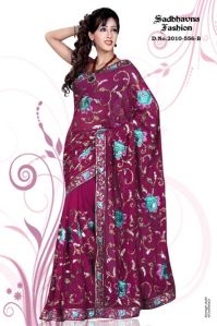 Faux Georgette Saree (2010-556-B)