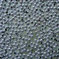 Round Silver Metal Beads