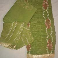 Green Embroidered Zari Work Bollywood style Punjabi Suits