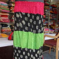 Multi Colored Sanganeri Printed Cotton Skirt