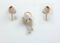 Diamond Earring, Pendant Sets -0040b