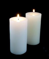 white regular candles