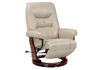 Benchmaster Swivel Reclining Chair in Taupe Breathable Fabric