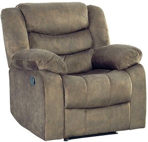 Standard Ridgecrest Grey Manual Recliner Leather sofa