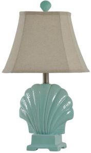 StyleCraft Sarabel Blue Seashell Mini Table Lamp