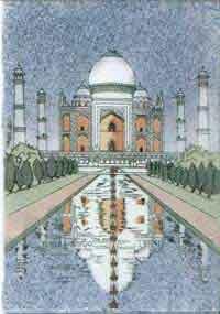 Taj Mahal Gemstone Painting