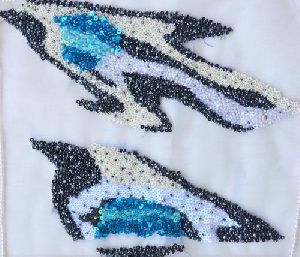 Sea Bird Embroidery Buta Patch