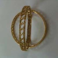 Diamond Studded Gold Bangles 001