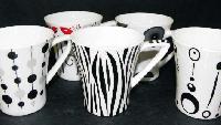 Topaz Black N Decor Series Coffee Mug