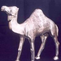 White Metal Camel Statue