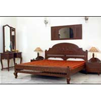 wooden bed