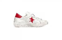 LOW SNEAKERS WHITE-RED